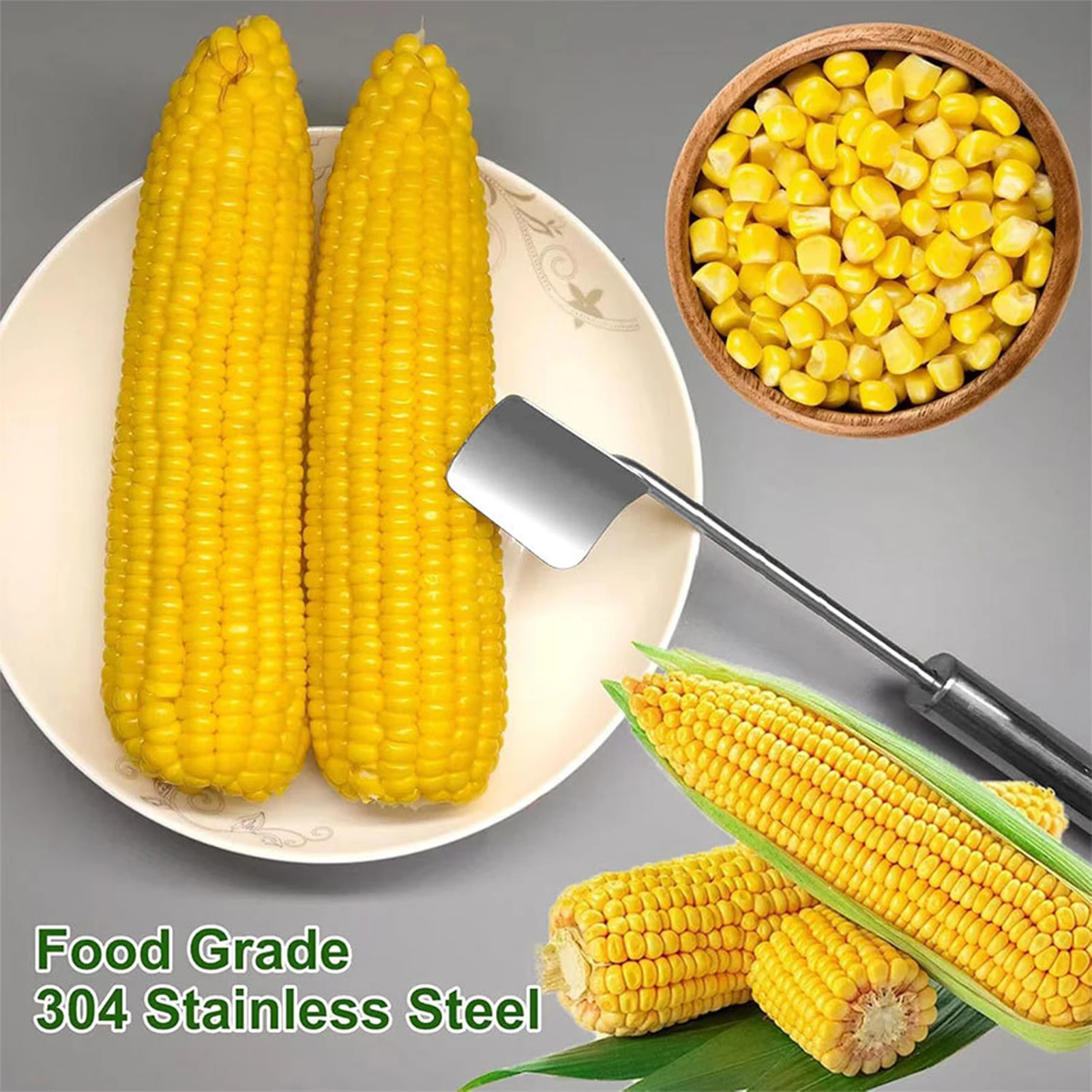 

Corn Shavings Stainless Steel Manual Corn Huller Practical Corn Threshing Tool For Home Restaurant Food Market Supermarket Use