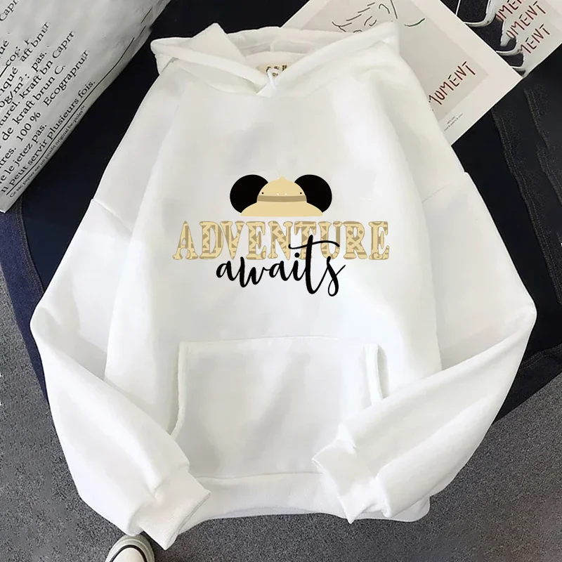 เสื้อฮู้ดอนิเมะดิสนีย์ไมค์กี้ผู้หญิงฮาราจูกุฤดูใบไม้ร่วงฤดูหนาวการ์ตูนผู้หญิงเสื้อสวมหัวลำลองแฟชั่นแบบสตรีทเสื้อสเวตเตอร์คอกลม