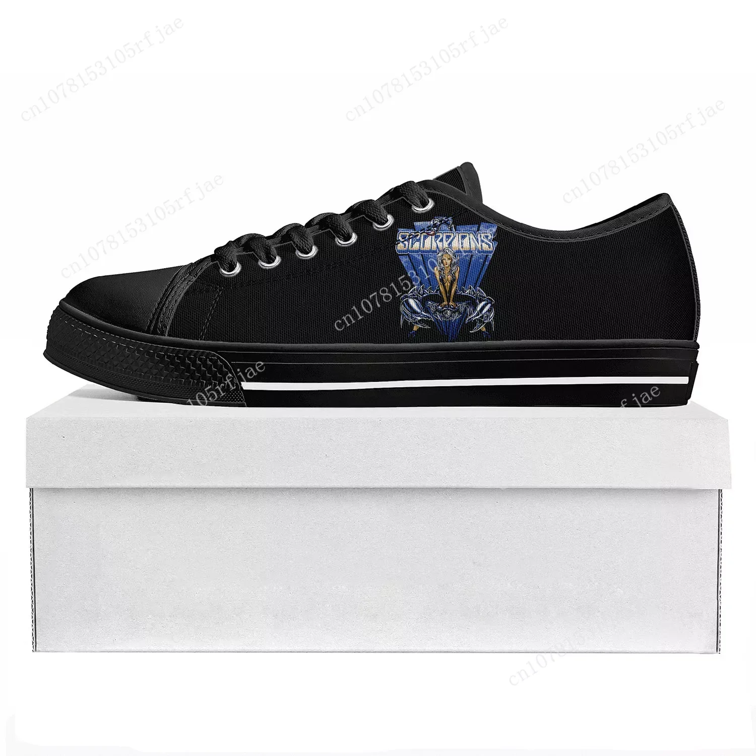 

Scorpions Metal Rock Band Pop Low Top High Quality Sneakers Mens Womens Teenager Canvas Sneaker casual Couple Shoes Custom Shoe