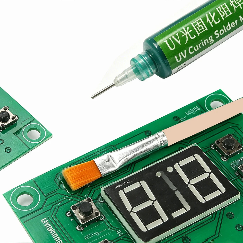 UV cured solder mask ink PCB BGA circuit board insulation protection solder paste repair tool green 10CC