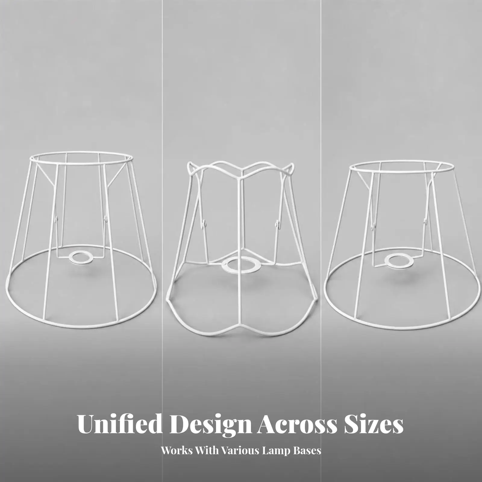 Metal Lampshade Frame for Custom Hanging Lamp Shade Making Industrial Style Wire Support for Modern Ceiling Pendant Lamps