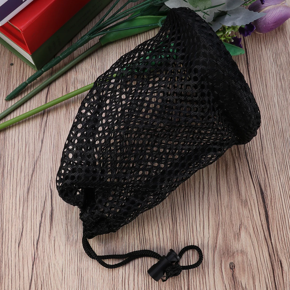 2 قطعة كرات تنس الجولف شبكة حقيبة الرباط إغلاق قسط النايلون خفيفة الوزن دائم كيس التخزين جولة أسفل الأسود