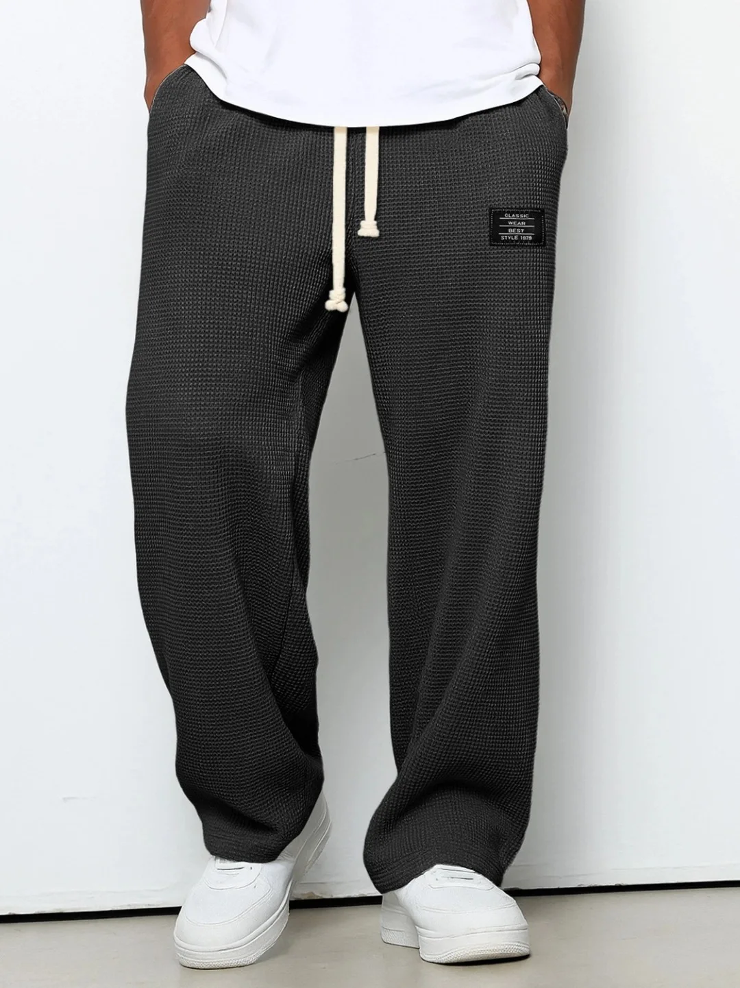 2025 Neue Herren-Cordhose, Lässige Mode, Weite Passform, Baggy-Hose, Gerade Jogginghose, Elastischer Bund mit Kordelzug, Outdoor-Streetwear – Detail 12