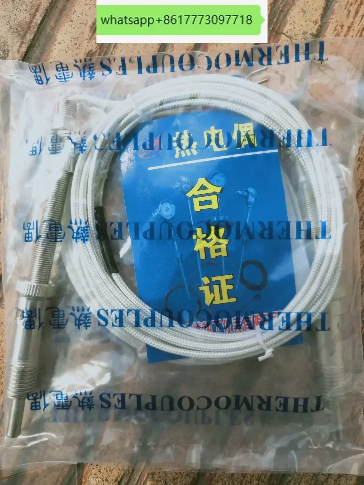 Fiberglass compression spring thermocouple K/E type M12 temperature sensor WRET-01 line length 3 meters 2 meters 1.5 meters 4