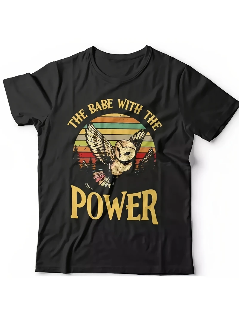 Babe with Power Dbowie Labyrinth Fantasy T-shirt for men and women, perfect for all seasons with a casual streetwear style