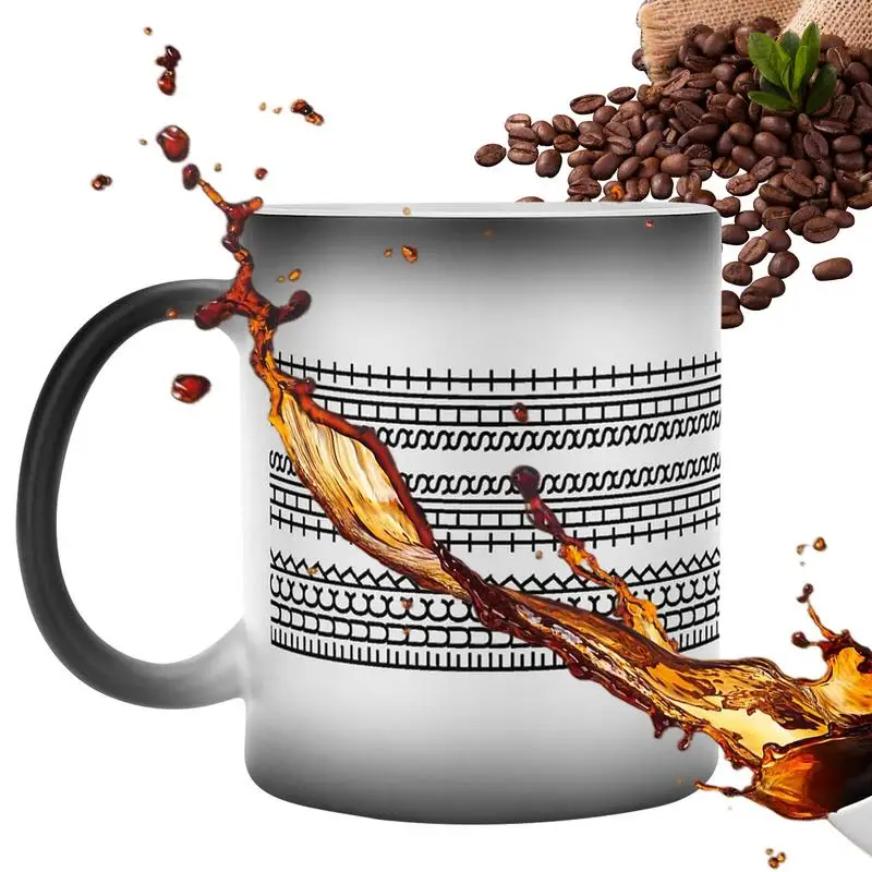 Color Changing Coffee Mugs 350ml Ceramic Unseen Message Tea Cup Special Reusable Beverage Container Creative Table Decoration