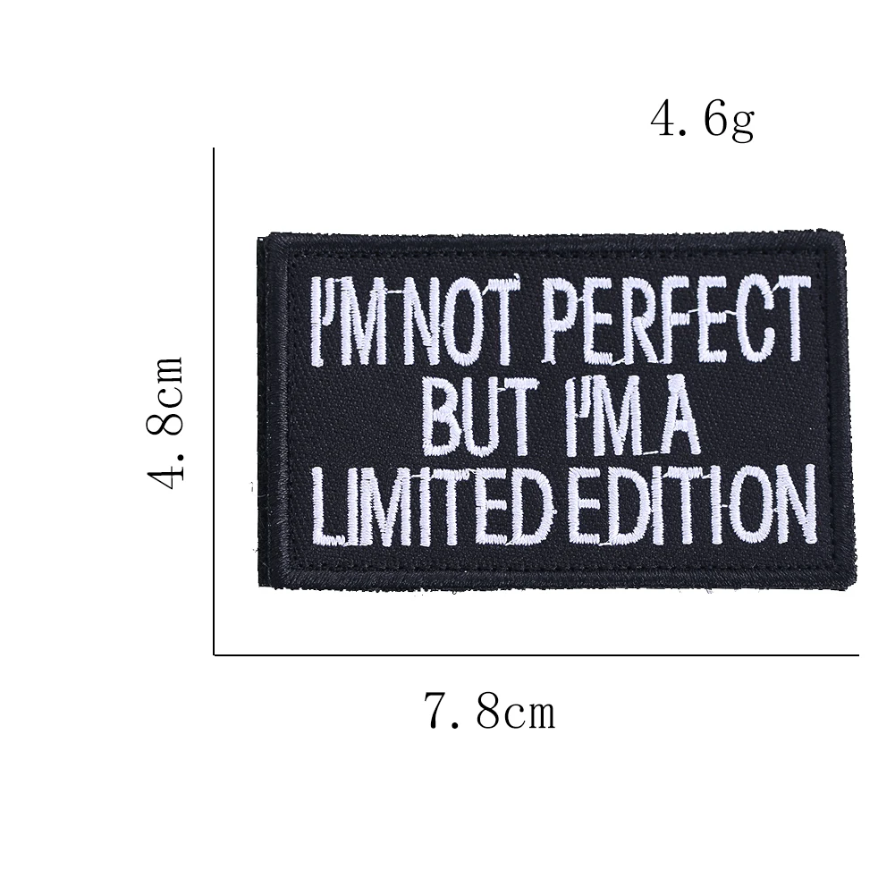 1 قطعة عبارة الإنجليزية هوك حلقة أنا لست مثالية ولكن أنا طبعة محدودة ماجيك التصحيح للملابس السترات الخياطة اكسسوارات الديكور #6