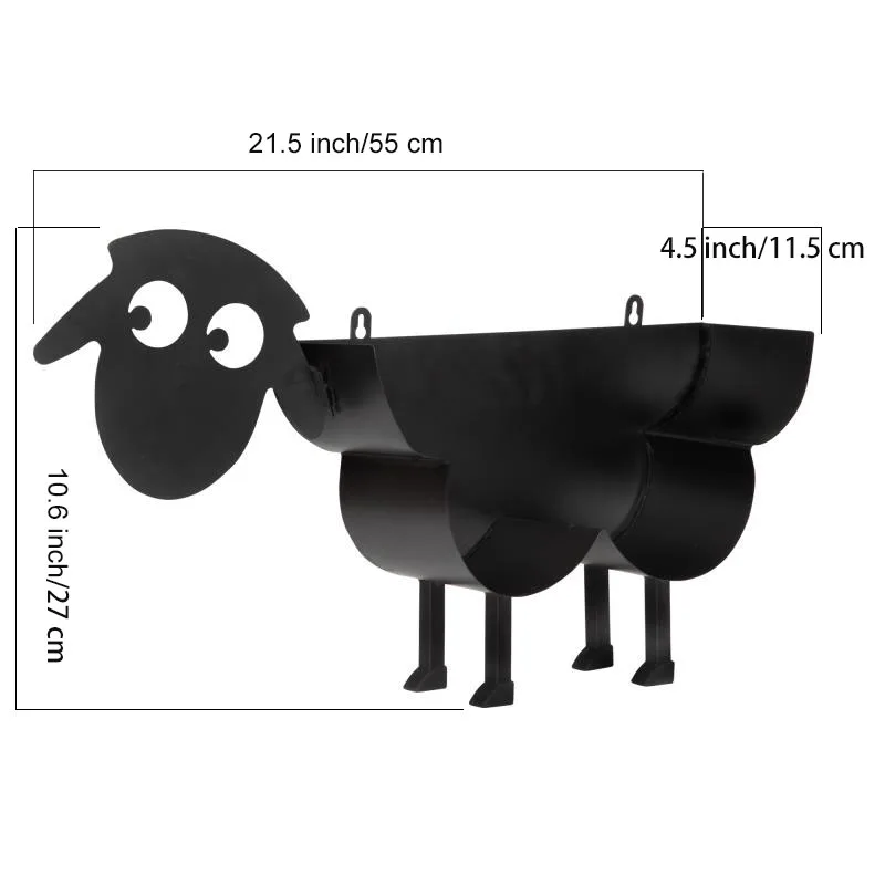 

Cute Sheep Toilet Paper Roll Holder Black Tissue Box Novelty Free Standing or Wall Mounted Toilet Roll Tissue Paper Storage
