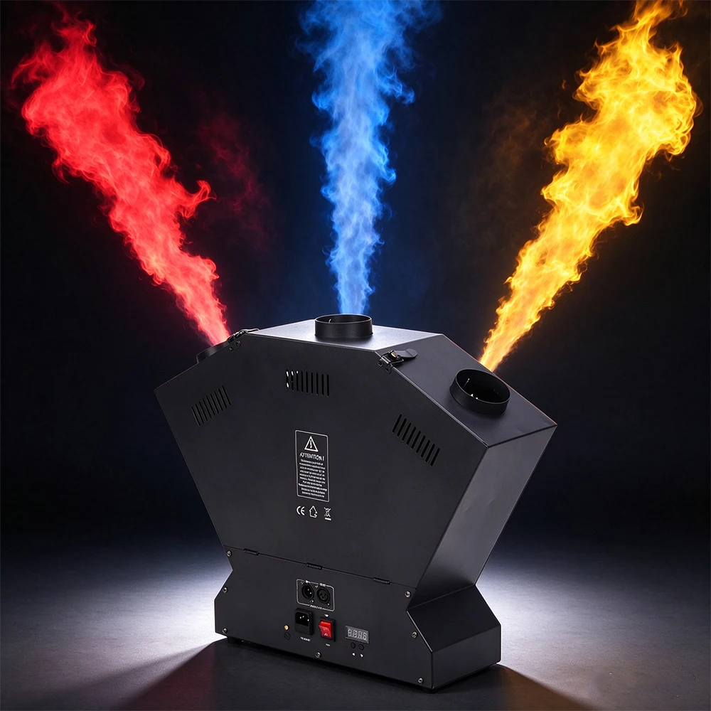 Fan Shape DJ  Equipment Fire Thrower 3 Head Stage Flame Projector DMX Flame Jet Effect Machine for Club Concert Wedding Event