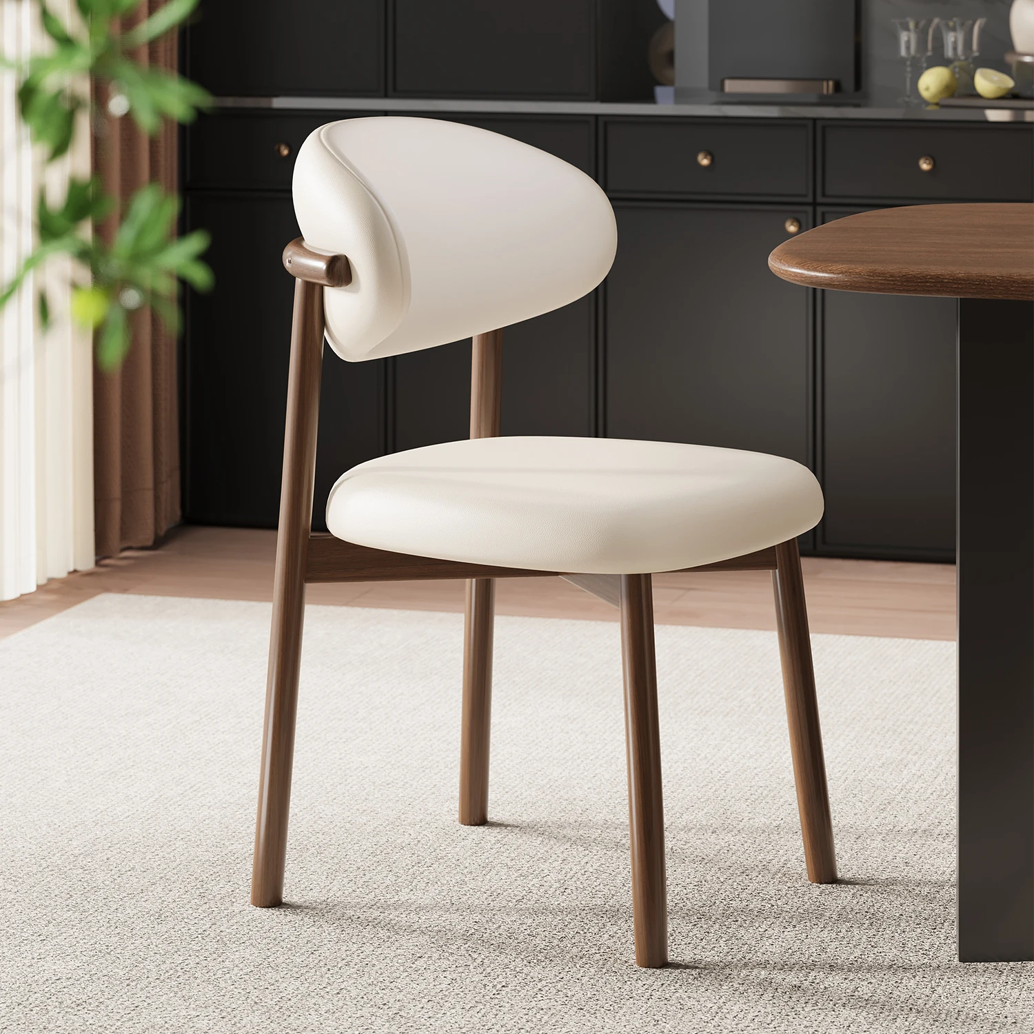 

Home Dining Chairs Antique Furniture Restaurant Coffee Shop Backrest Chair Imitation Solid Wood Stool Dressing Stool Desk Chairs