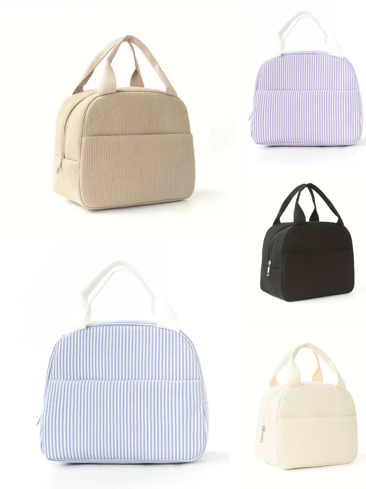 Portable Lunch Bag, Insulated Bag, Lunch Box Bag, Lunch Bag with Strap, Lunch Box Storage Bag for Work and School