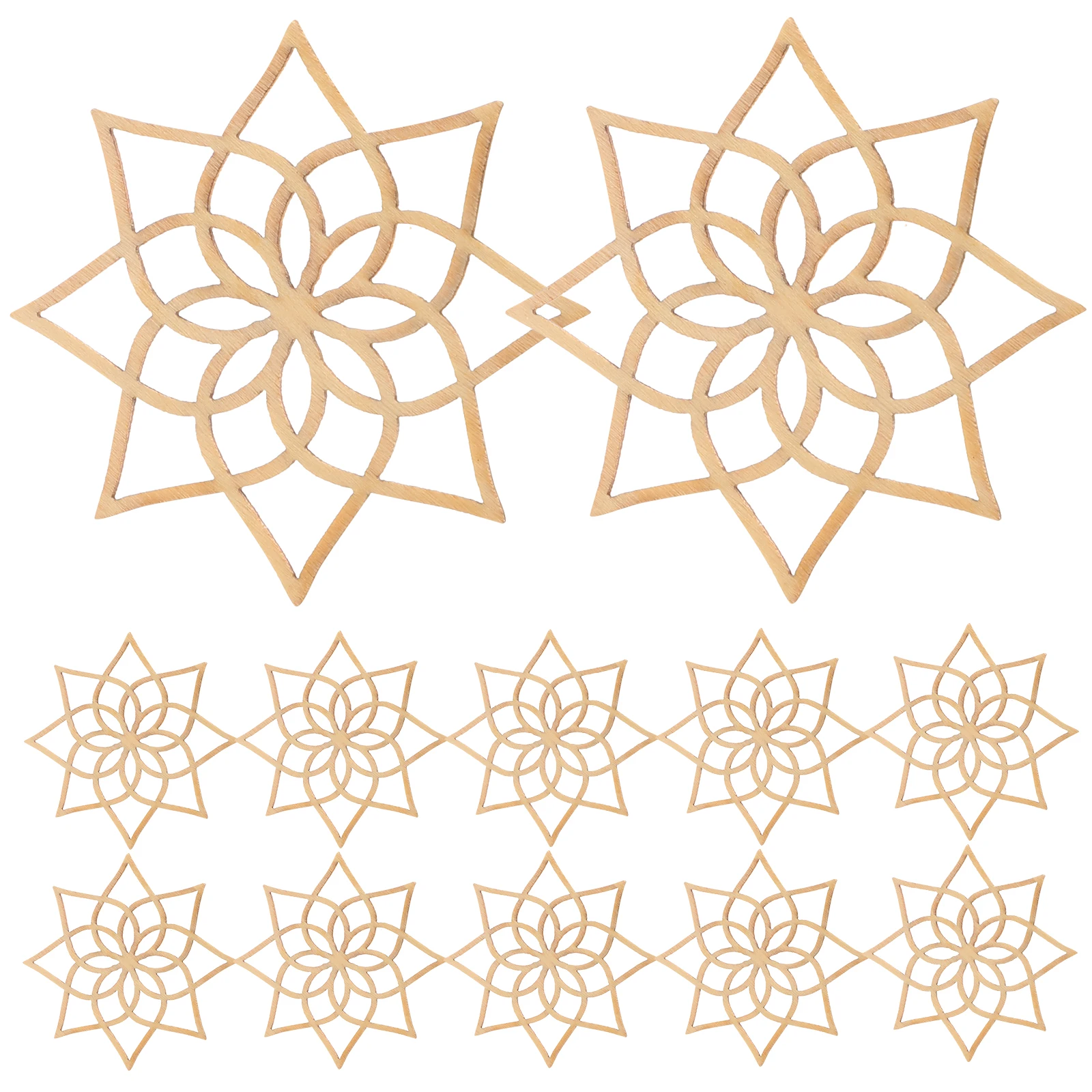 

20 Pcs Hollow Wood Pattern Drop Earrings Accessories Party Decor Wooden Casual Jewelry Bride Eardrop
