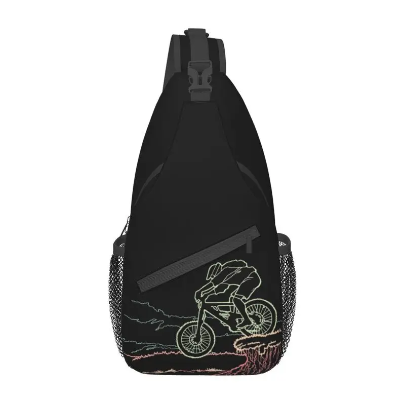 Mochila cruzada para bicicleta de montaña para hombre, bolso de pecho de hombro personalizado para jinete, ciclismo, Camping, Daypack