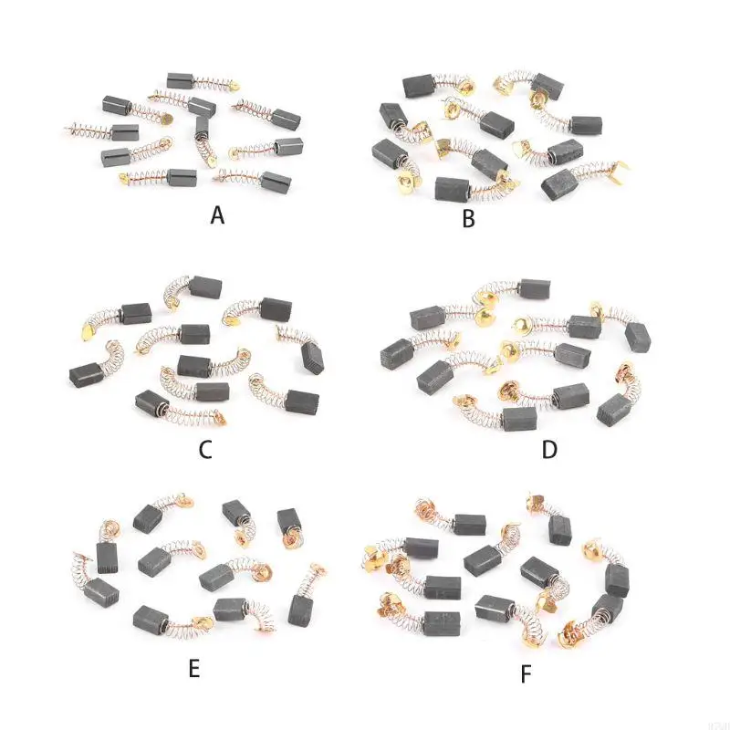 97QD 10 ชิ้น/ ชุดหมวกแปรงคาร์บอนเครื่องมือหมุนไฟฟ้าสำหรับอะไหล่ไฟฟ้า