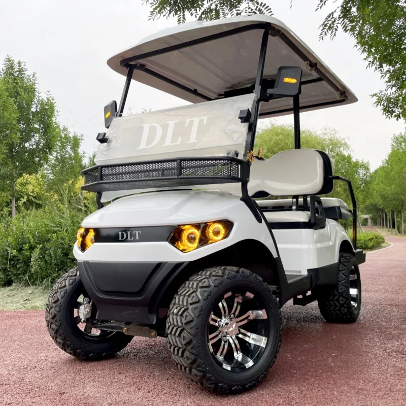 New Energy 4 Seater Custom Made 5kw Ac Motor Lithium Ion Battery 30mph Electric Club Car Off Road Electric Golf Cart