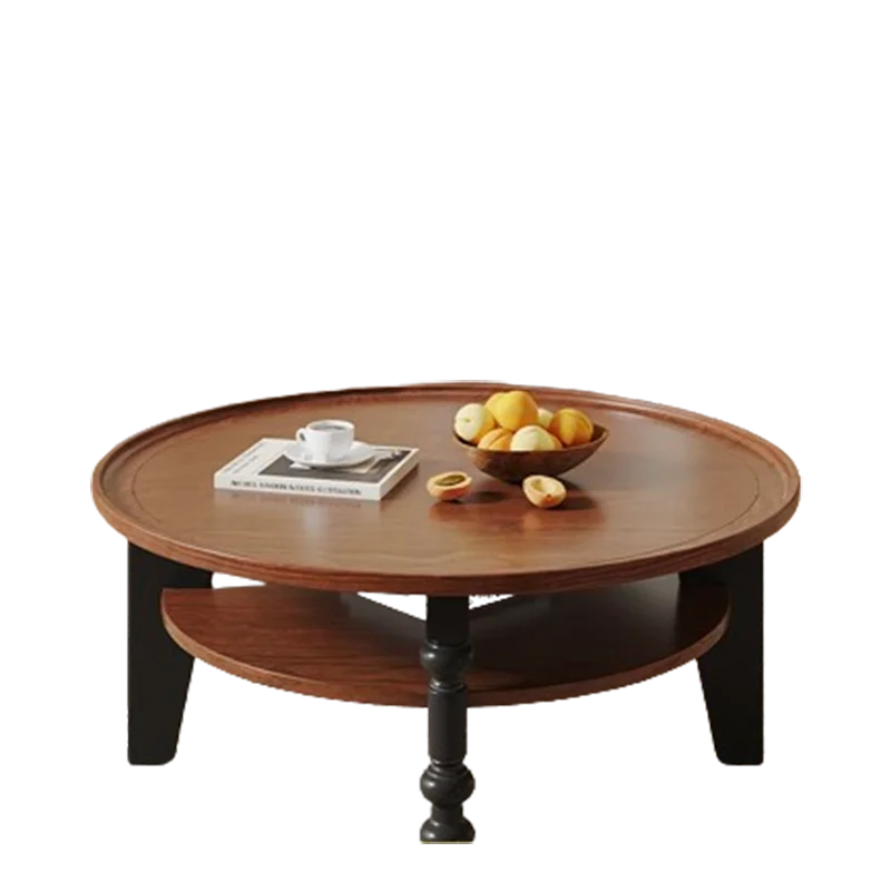 

Storage Wood Coffee Tables Round Large Minimalist Center Coffee Tables Design Floor Salontafel Voor Woonkamer Bedroom Furniture