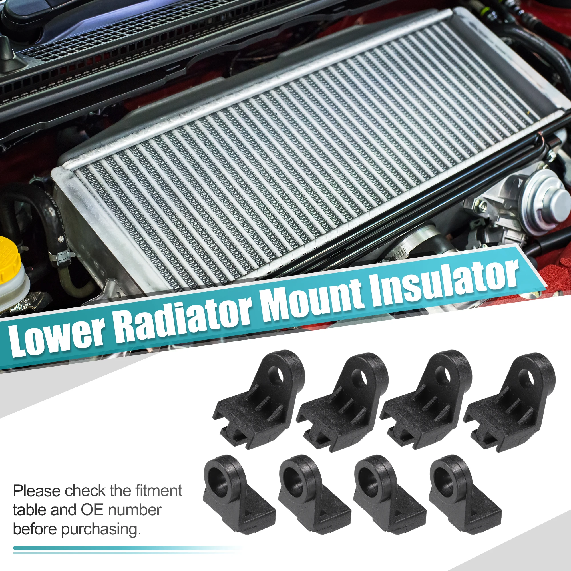 UXCELL 8pcs Electric Radiator Fan Mounting L-Shape Fan Bracket Feet Mount Universal for Car Truck SUV Radiator