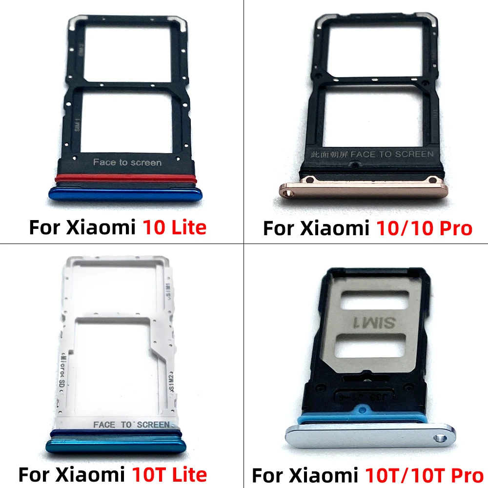 Tested SIM SD Card Trays For Xiaomi Mi Note 10 10T Pro Lite Phone SIM Chip Slot Drawer Card Holder Adapter Socket Repair Part