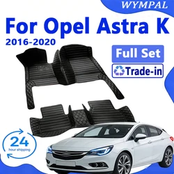 Custom Auto Luxury Leather Car Floor Mat For Opel Astra K 2016 2017 2018 2019 2020 Car Mat Full Set Women Waterproof Accessories