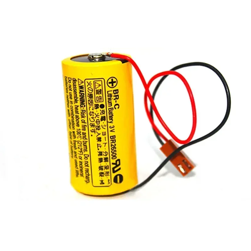 1PC Original NEW BR-C A02B-0120-K106 A98L-0031-0007 BR26500 3V 5000mAh PLC Lithium Battery with Plug For Fanuc Batteries