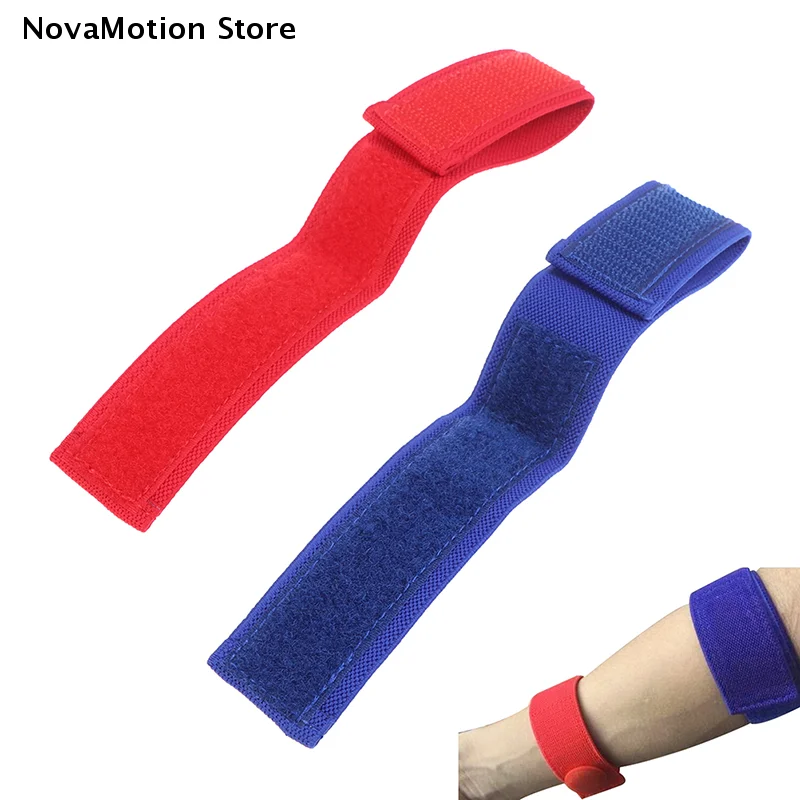 

2Pcs Red+Blue Venous Hemostatic Buckle Strap Medical Hemodialysis Tourniquet