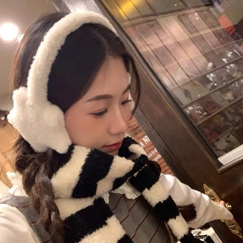 2026 Fashion Autumn Winter Star Fluffy Earmuffs Cute Plush Solid Color Ear Muffs Cold Protection Women Ear Cover Keep Warm 1pcs