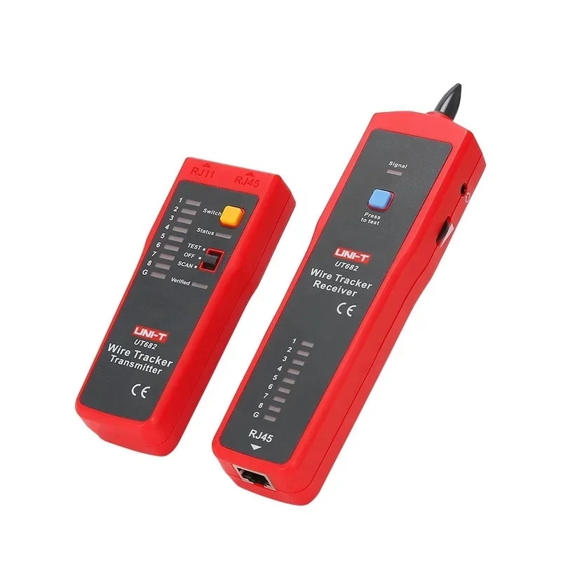 UT682 Network Wire Tester Tracker RJ11 RJ45 Wire Line Finder Lan Tester Handheld Cable Testing Tool for Network