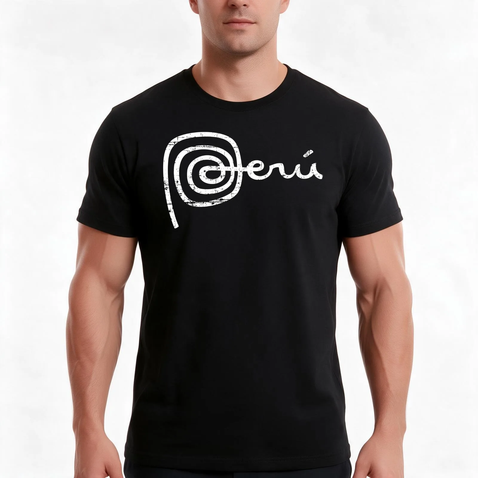 PERU LOGO - MARCA PER? T-Shirt, Summer Casual Cotton Tee, Oversized Streetwear Tops, Vintage Graphic Print, Unisex Men Women