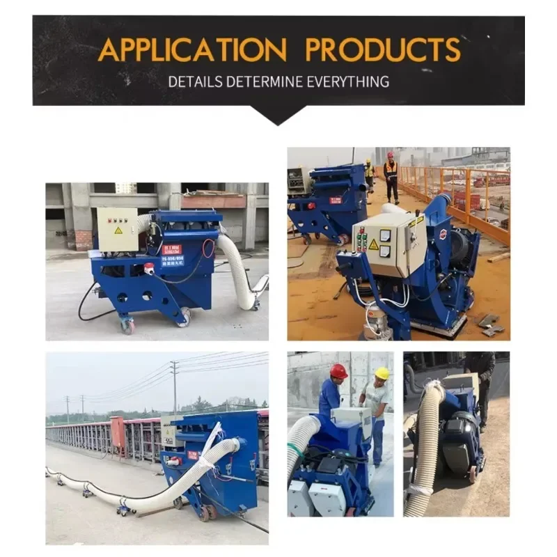 Concrete Blocks Mobile Road Surface Preparation Floor Portable Roughening Pavement Shot Blasting Machine/Horizontal Shot Blaster