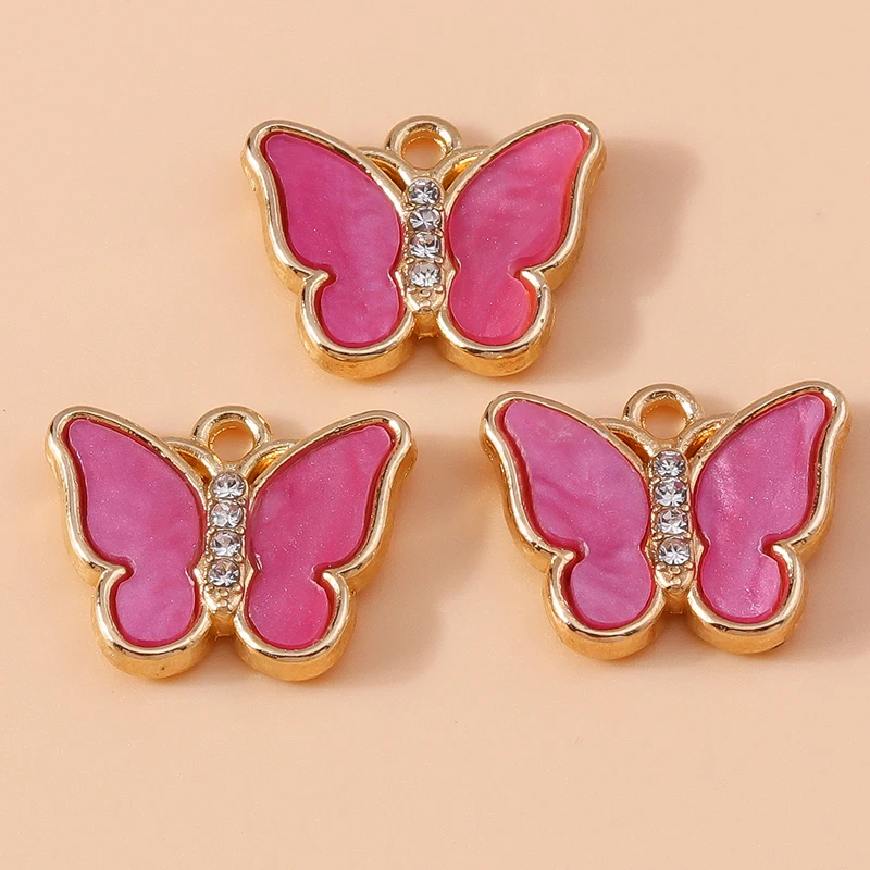 Duarte 20 Teile/los Nette Bunte Emaille Tier Schmetterling Charms Anhänger für Schmuck Machen Ohrringe Halsketten DIY Handwerk Liefert – Detail 9