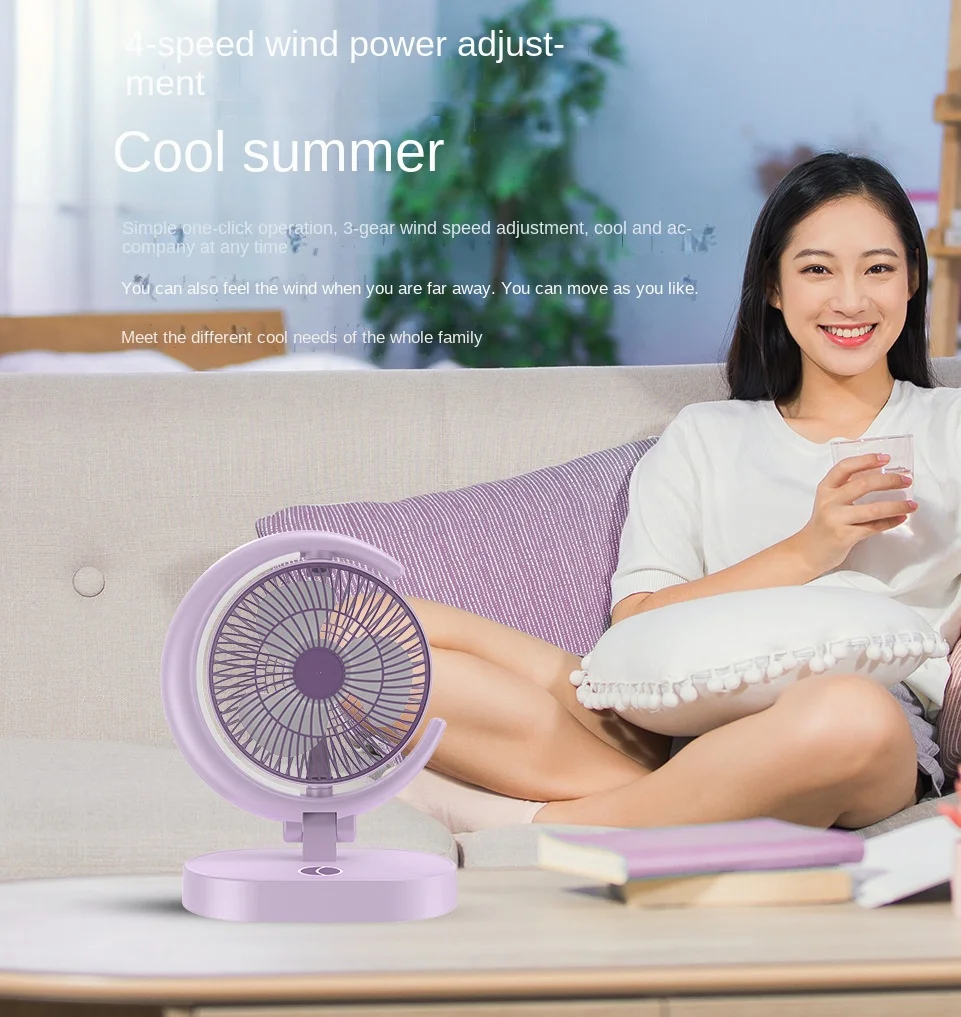 ライト付き折りたたみ式冷却ファン,ポータブルエアコン,換気装置,電気換気装置