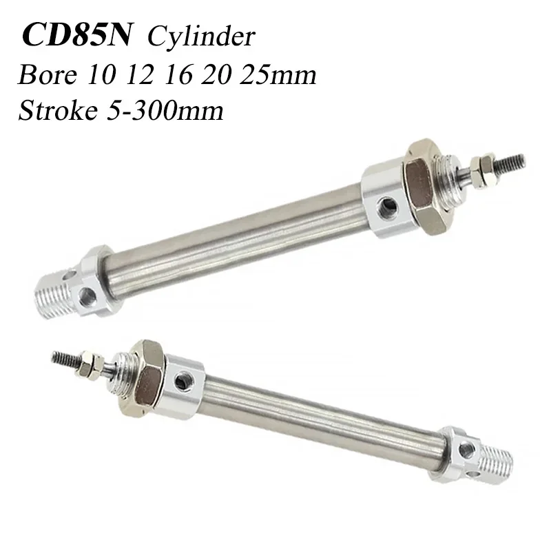 HLH CD85N10 12 16 20 25*5/10/15/25/30/40/50/60/75/80/100/125/150/175/200/250/300 Stainless Steel CD85N Mini Air Pneumatic Cylind