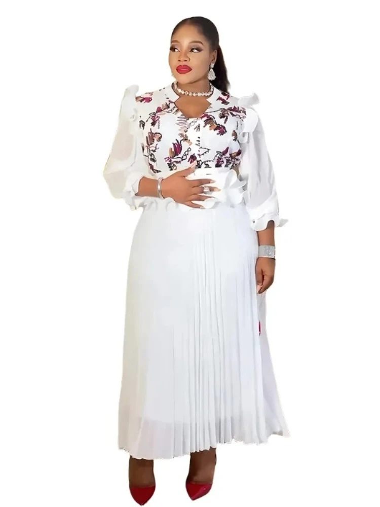 

African Party Dresses for Women 2026 Elegant Turkey Muslim Maxi Dress Plus Size Fashion Dashiki Ankara Wedding Evening Gown