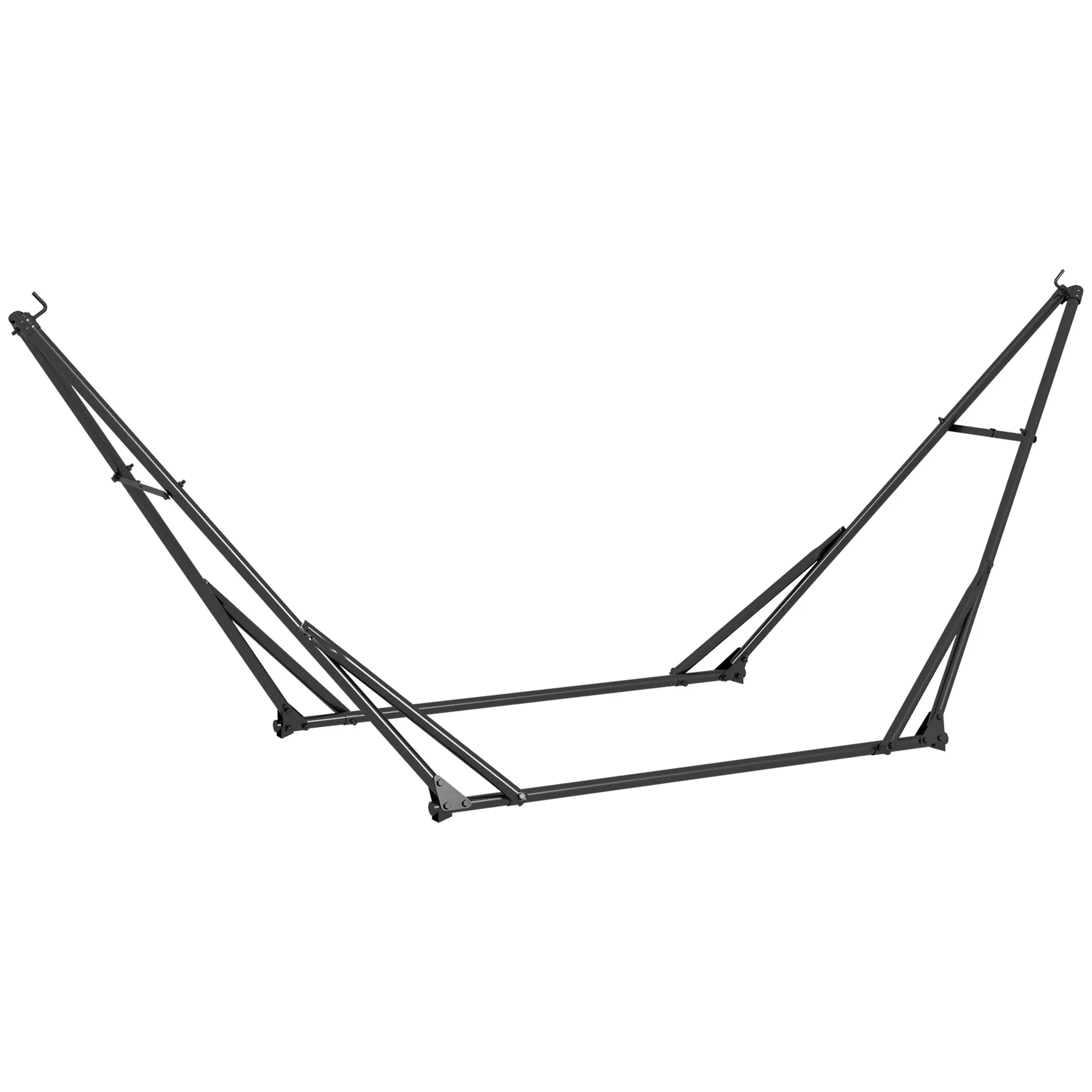 Support de hamac Outsunny 268X89X100 cm Noir 3