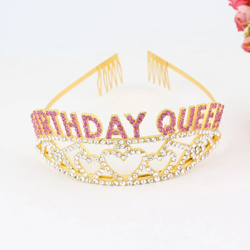 

Birthday Headband Golden Cute Fashion Headdress Stylish Party Crown Creative Costume Accessory Headwear Party