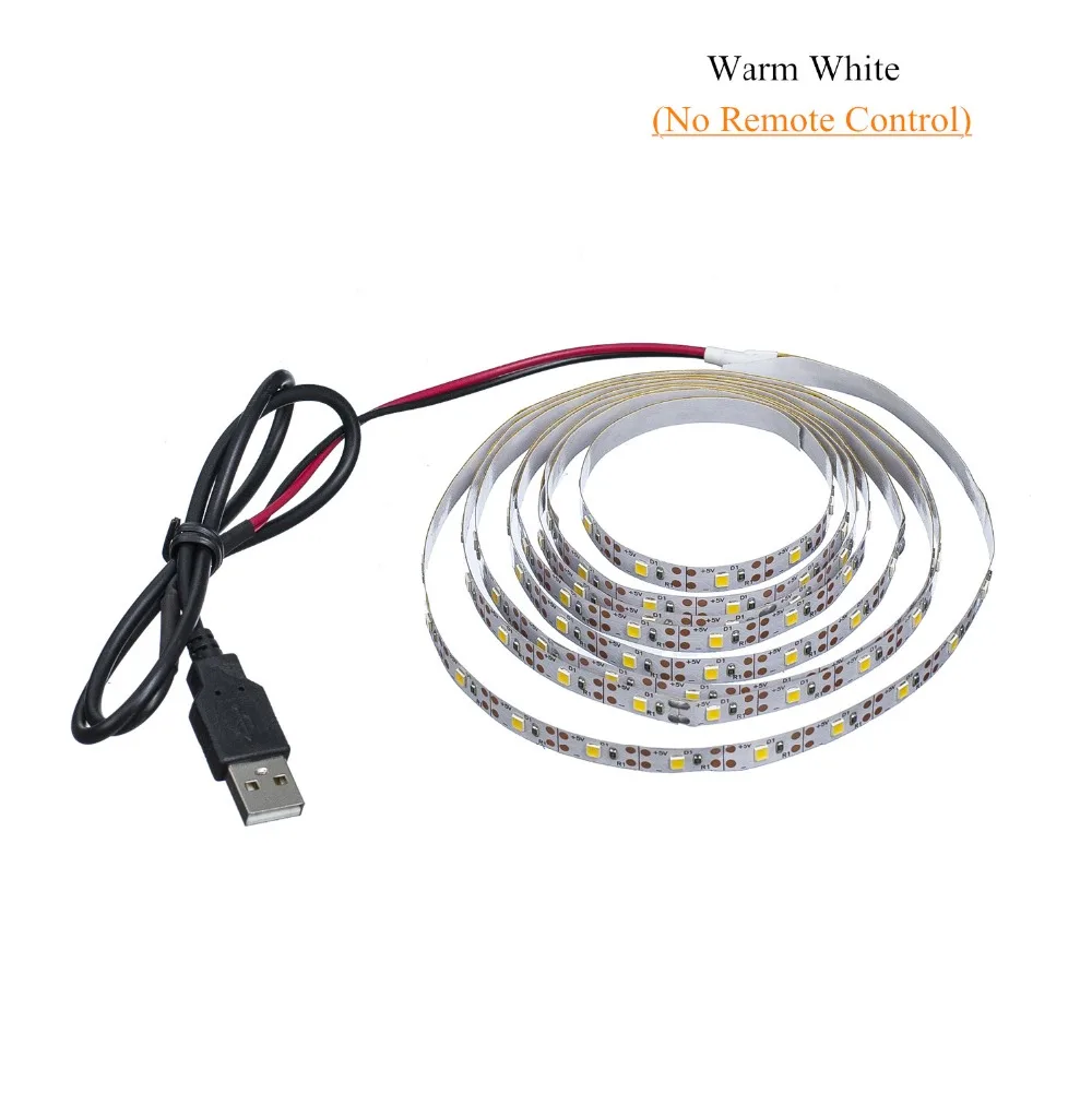 Tira de luces Led para decoración del hogar, lámpara de iluminación con USB de 5V para retroiluminación de TV inteligente, ordenador, dormitorio,