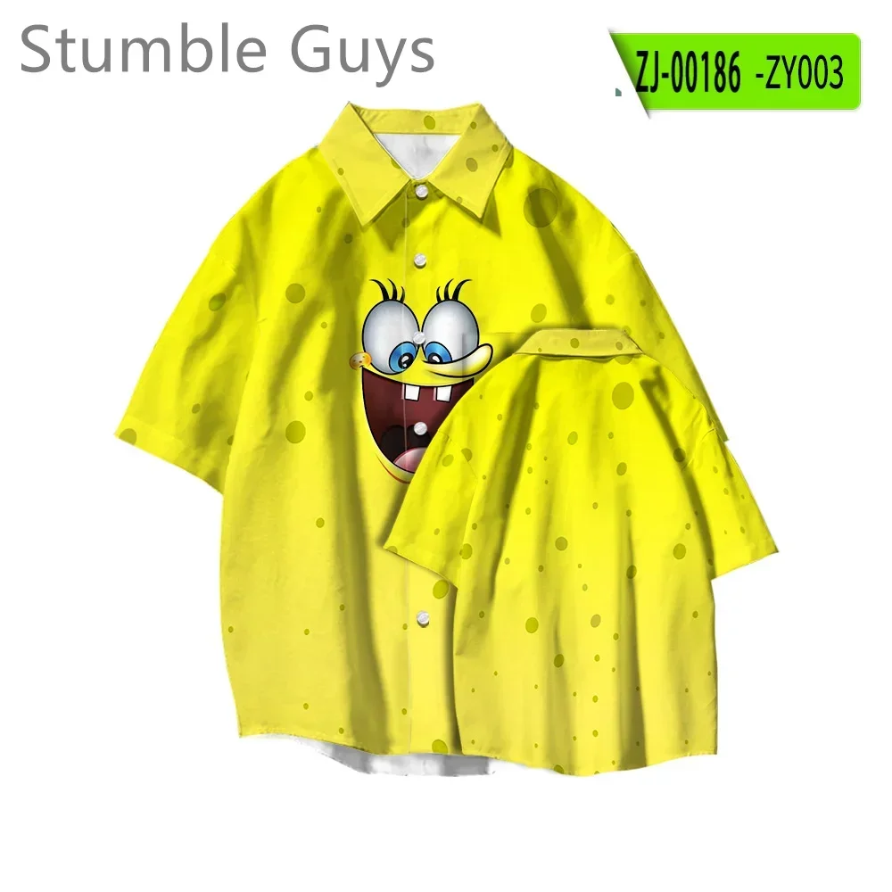 Summer Cartoon Anime Spongebob Squarepants Tshirt Kids Boys Girls Shirts Tops Print Men Women Sportswear T Shirt Teen Clothes