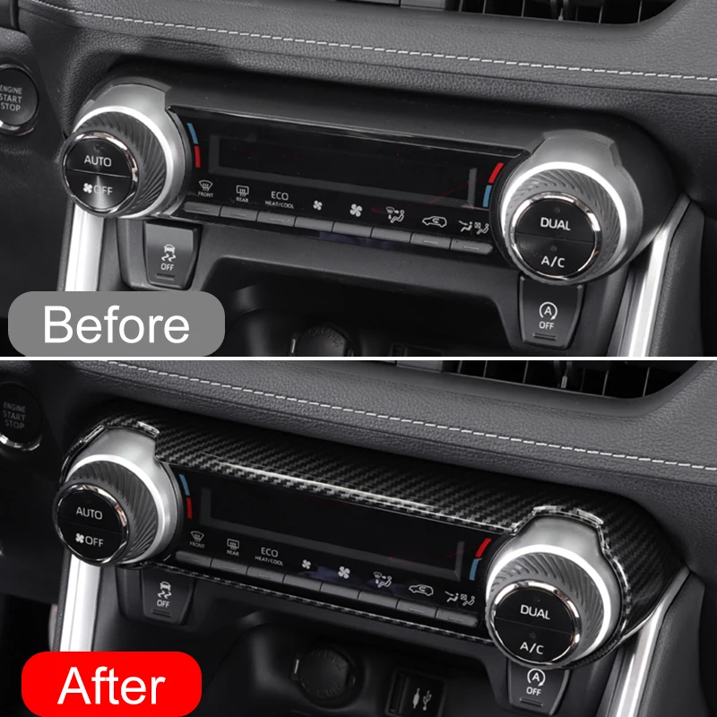 For Toyota RAV4 XA50 2019 2020 2021 2022 2023 2024 2025 Hybrid Car Center Console Air Conditioning AC Switch Button Panel Frame