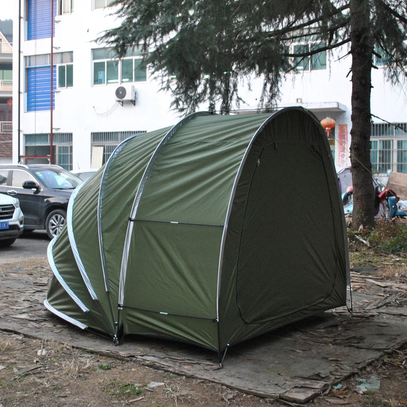 دراجة نارية 1 قاعة 1 غرفة تخزين القواقع نفق خيمة في الهواء الطلق التخييم السياحية المحمولة دائم السفر ظلة مقاوم للماء #5
