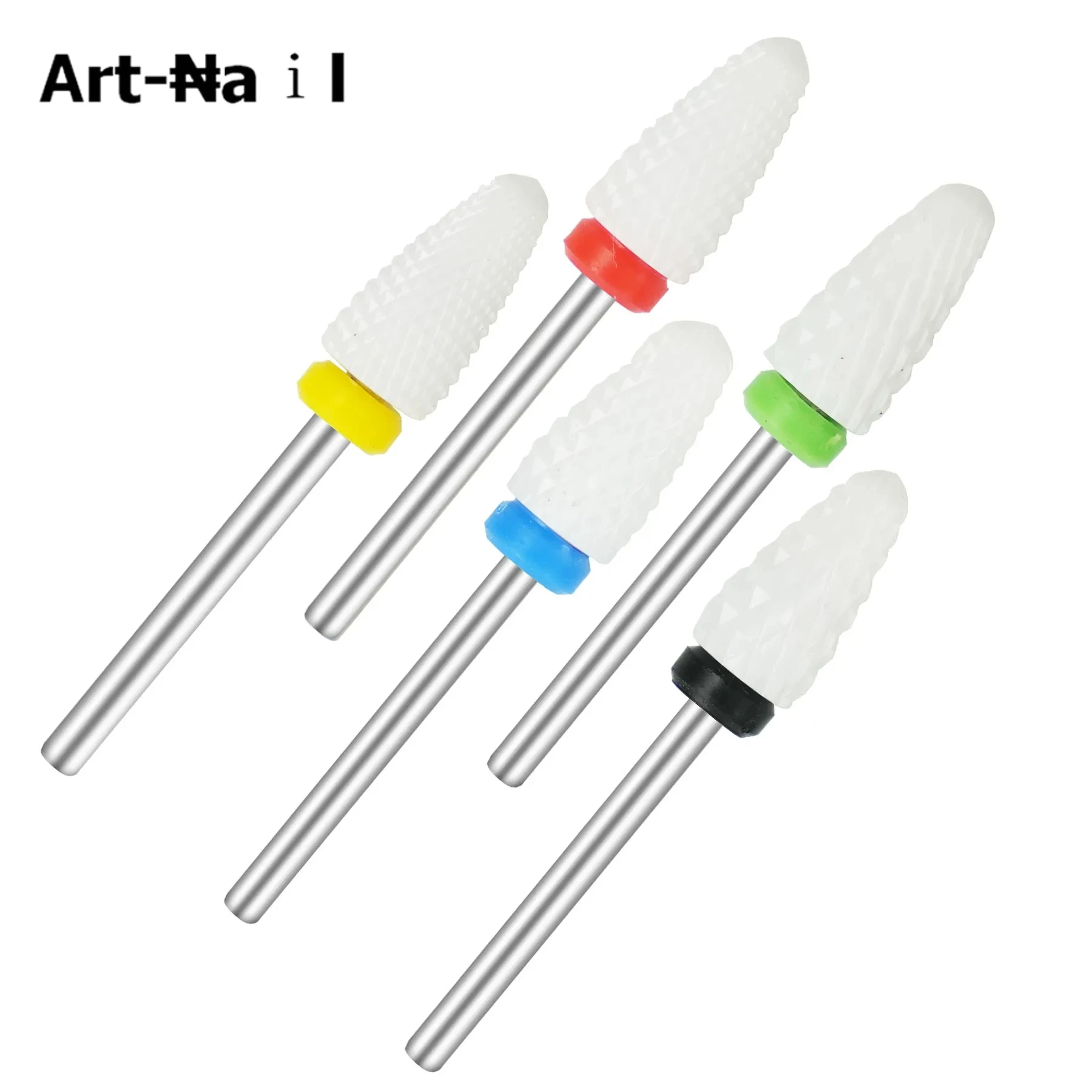 1개 세라믹 네일 드릴 비트 로터리 큐티클 버 젤 제거 파일 전동 드릴 기계용 네일 아트 도구 액세서리