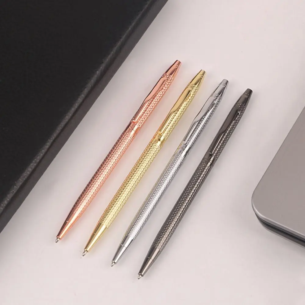 Multi-functional Metal Ballpoint Pen Brushed Wavy Pattern Twist Using Neutral Pen Writing Pen Students