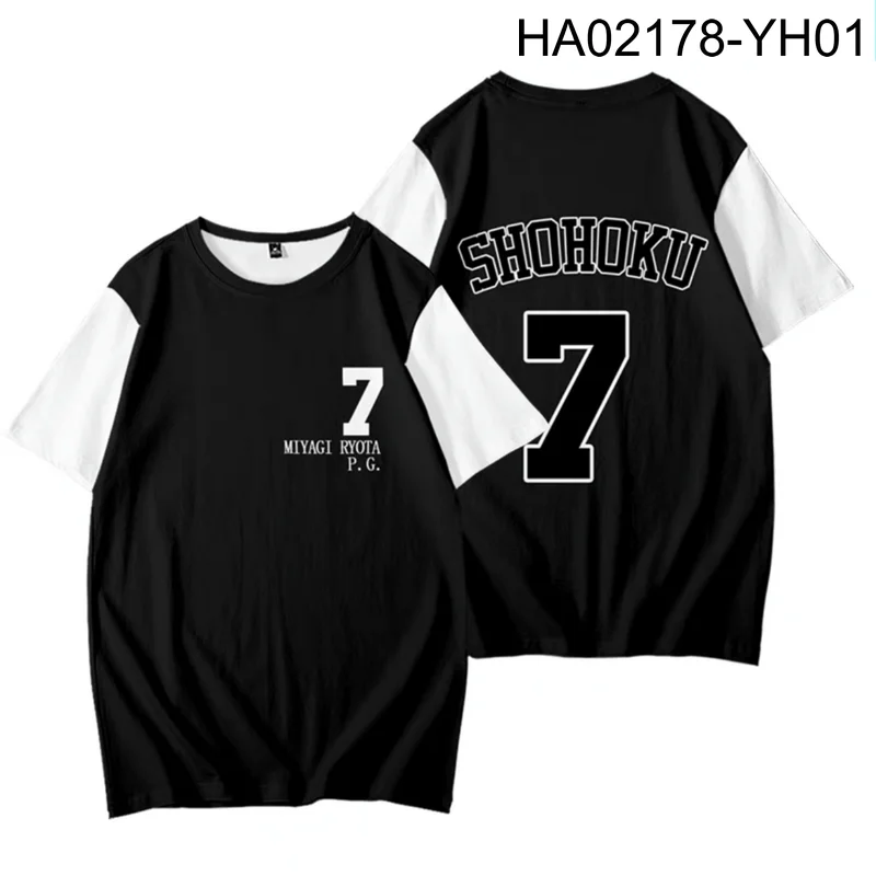 

Anime SlamDunk Team Uniform 3D Printing T-shirt Summer Fashion Round Neck Short Sleeve Popular Japanese Streetwear Plus Size