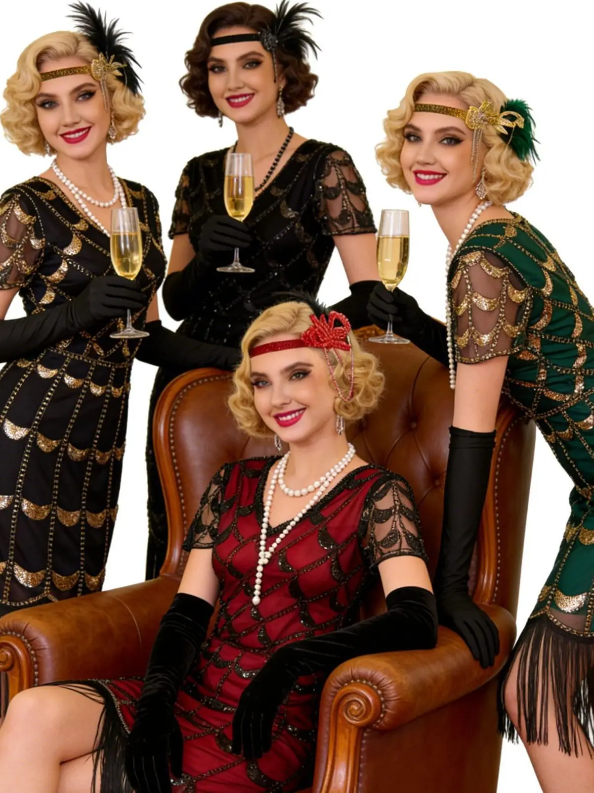 

Retro 920s Gatsby Sequin Dr Par Latin Dance Gown Tassel Costume Women's Faion Summer Collection Stage Performance