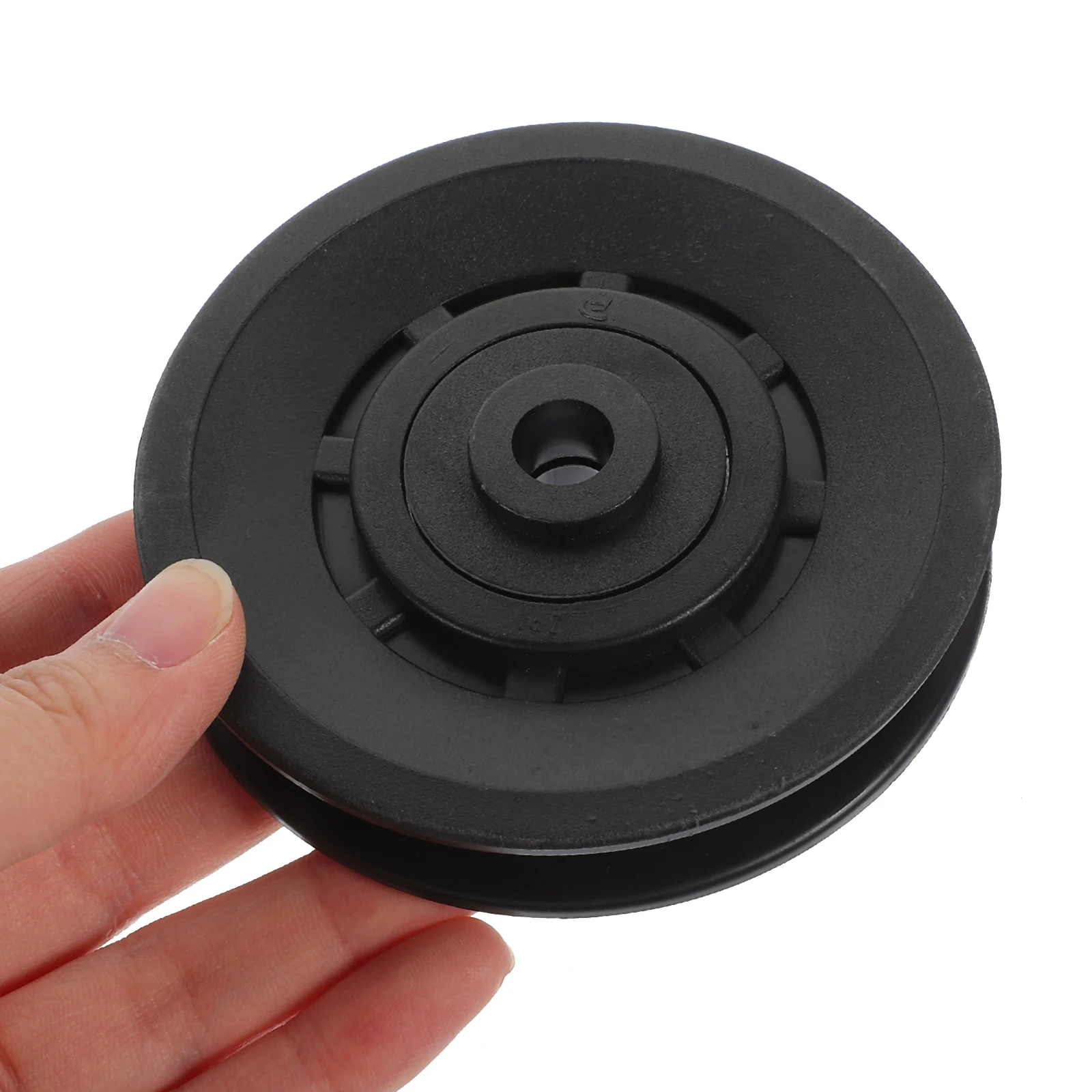 90 Mm Nylon Bearing Pulley Wheel Round Black Wheel Cable Gym Fitness Equipment Part Exercise Machine Part and Pulley Accessory