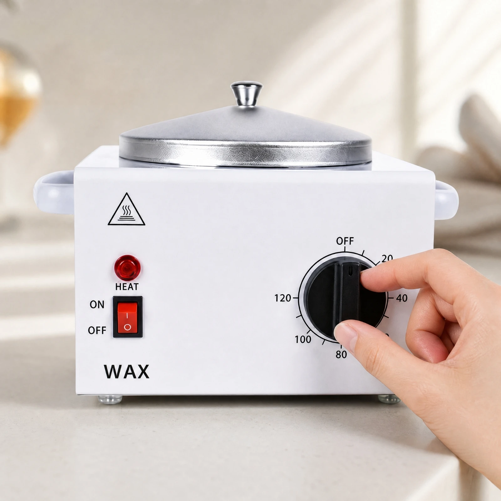 Beeswax Melting Machine with Metal Inner Pot 220 V Single-Basin Beeswax Melter Beauty Appliance Compact for Manicure Station