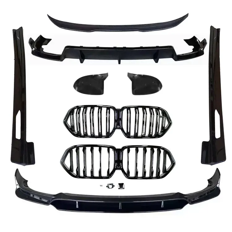 G06 Black Knight  for BMW X6 G06 20-22 Upgrade Black G06 Front Lip Rear Lip Side Skirt Grille Spoiler