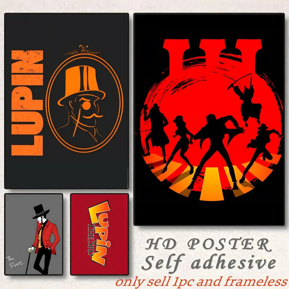 Master Thief Comics L-Lupin the third Poster Gift with prints Home bedroom living room decoration promotion and display