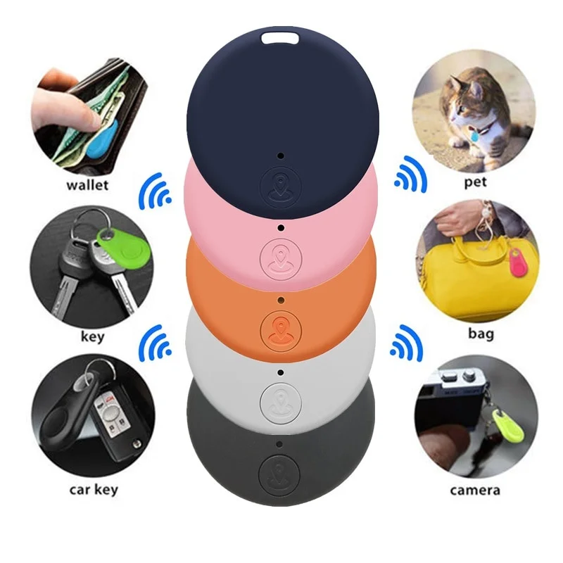 Round GPS Tracker Anti-lost Alarm Mini Wireless Bluetooth-compatible Tracker Car Child Older Bag Wallet Key Finder Locator