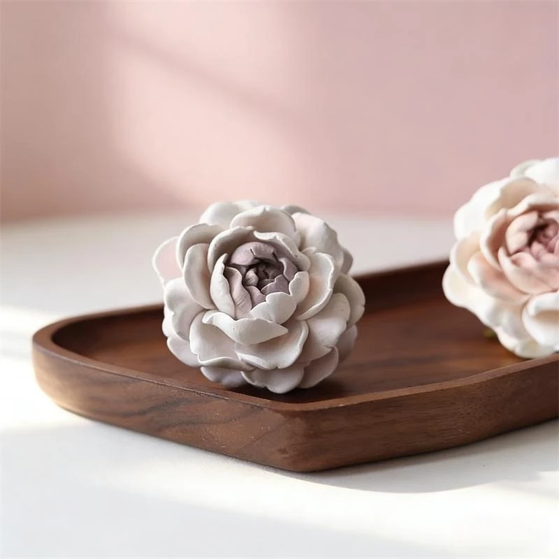 

3D Jasmine Flower Shape Aromatherapy Gypsum Plaster Ornament Silicone Molds Handicraft Scented Candle Decoration Mold