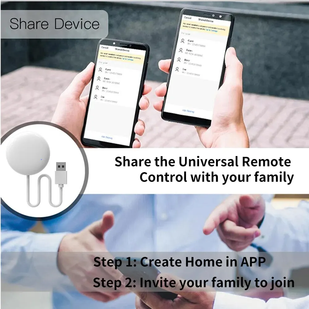 WiFi IR Remote For Smart Home APP SmartLife Remote Control For TV DVD AUD AC Remote Works with Alexa Google Home Yandex Alice